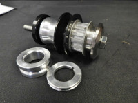 21119 BB CHEVY 1"  MANDREL KIT W VAC PULLEY-FUEL PUMP PULLEY SPACERS BOLT WASHER